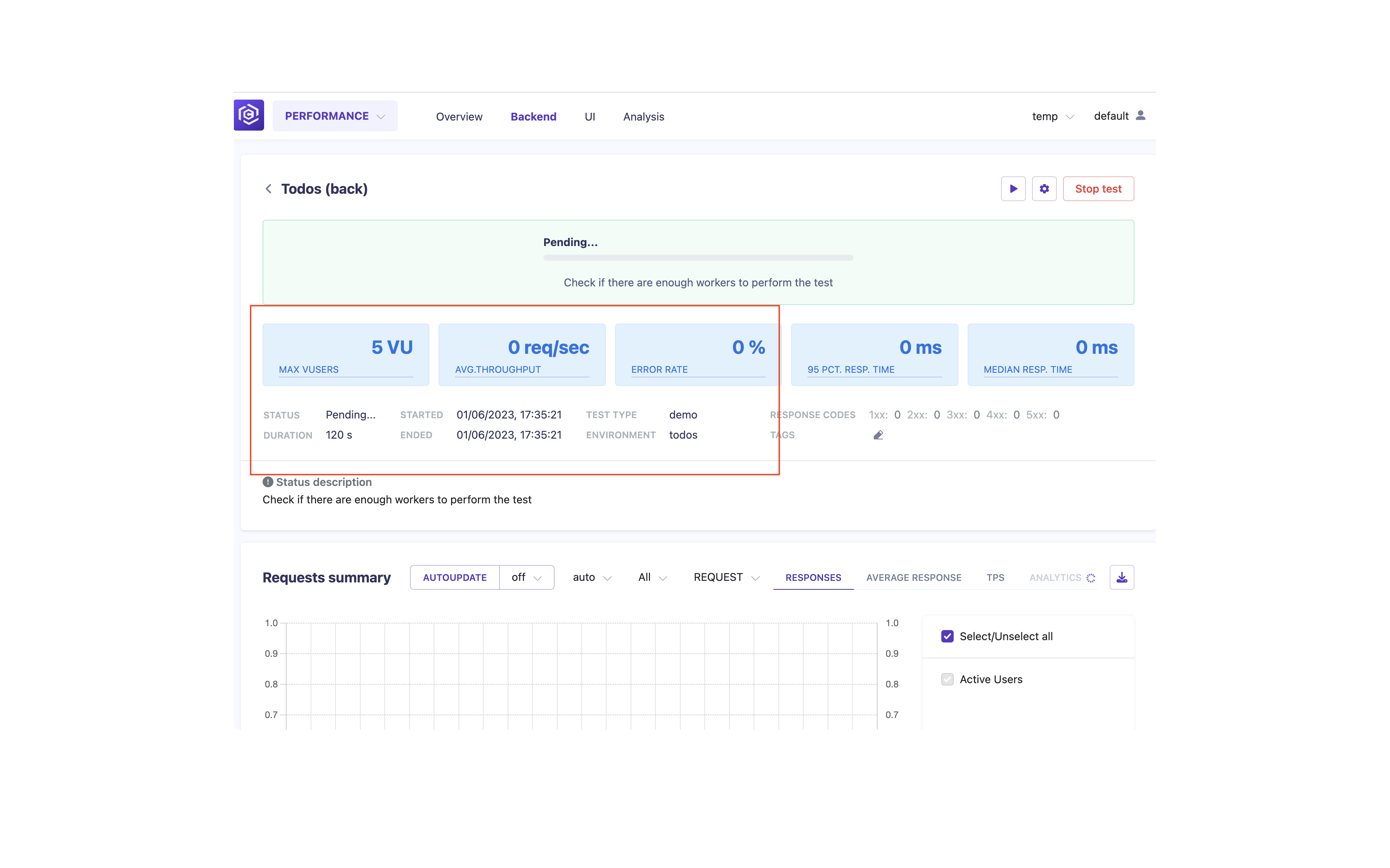 Monitor Backend Test